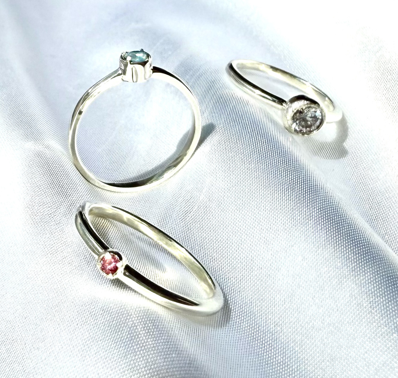 遺骨リング〜Wish stones C〜 シルバー925 選べる宝石リング メモリアルリング  手元供養  うちの子