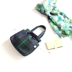 ハンドメイドflest tile blue皮使い巾着バッグ ハンドメイドflest tile blue皮使い巾着バッグ 【公式通販】