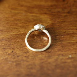 K18YG ホロウブルーローズリング 9枚目の画像