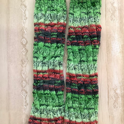 オパール毛糸のレッグウォーマー　手編み　#32 アームウォーマー 2枚目の画像