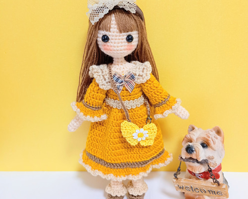 ✿リボン大好き女の子 着せ替えあみぐるみ あみぐるみ Karin✿ 通販