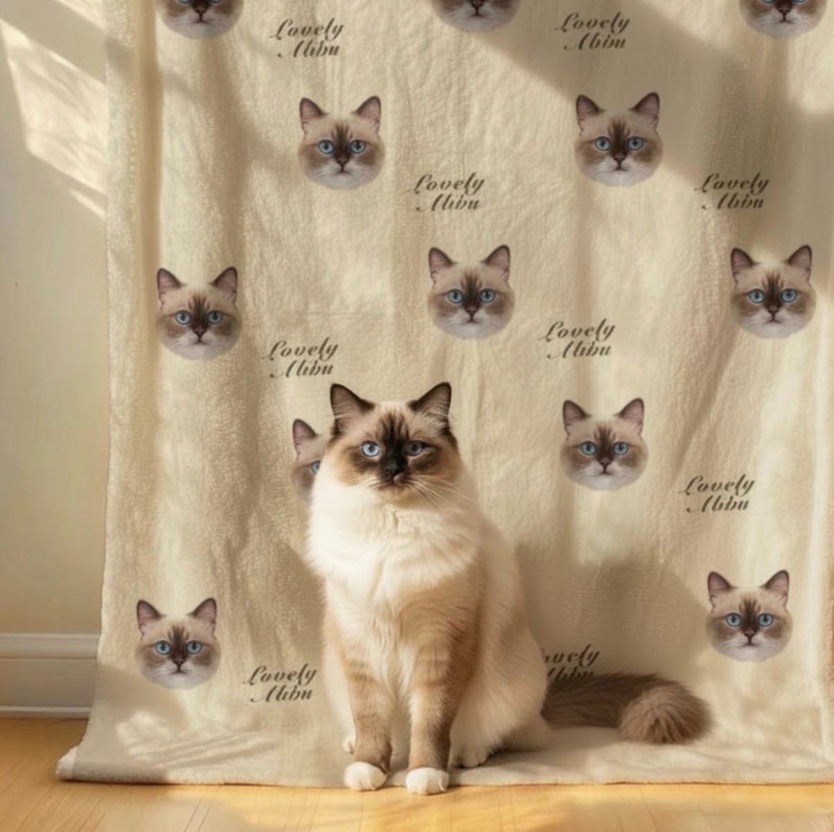 オリジナルペット毛布カスタム 画像でカスタマイズ 猫犬愛ペット オフィス・自宅・リラックス用 暖かくて温かい