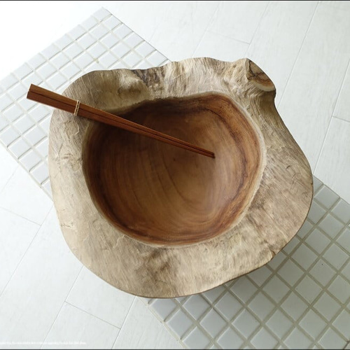 ビンテージ デンマーク製 チーク ボウル 木製 無垢材 深皿 オーバル