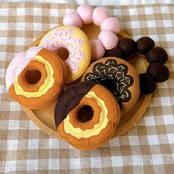 フェルトおままごと フェルトドーナツ オールドファッションチョコ