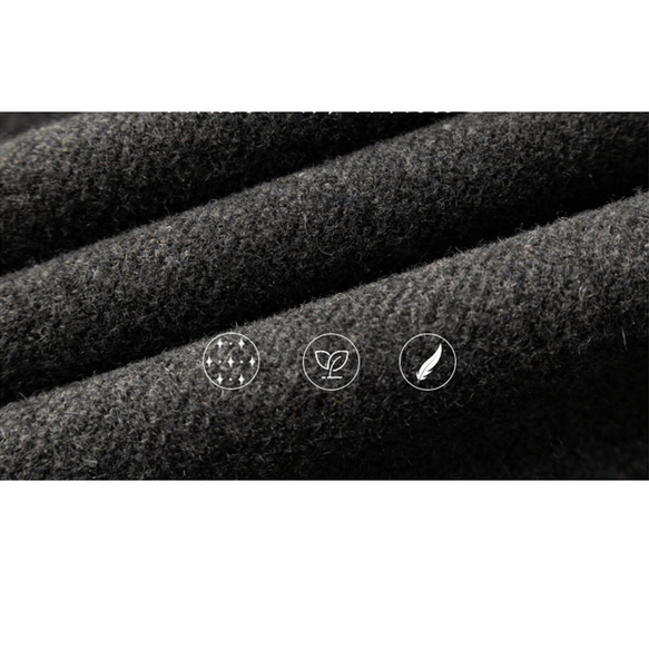 【倉庫整理SALE】★特別価格6000円送料込み★ウール混紡地厚ノースリーブワンピース　グレー　S-L#617-M 13枚目の画像