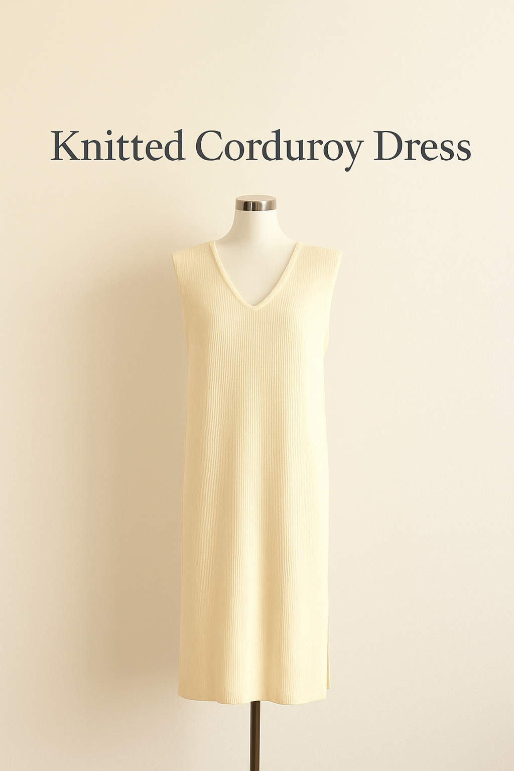 サイズオーダー製作/ニットコーディュロイワンピース