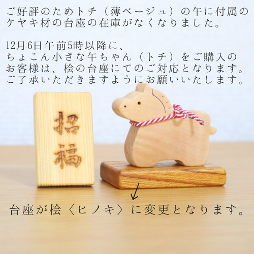 特集掲載〉当工房人気No.1＊選べるカラー！ちょこんと小さな午ちゃん