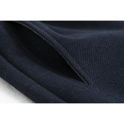 高密度のアセテートとウール混紡、ゆとりロングパンツ。ゴムウエストパンツ。2色L724 9枚目の画像