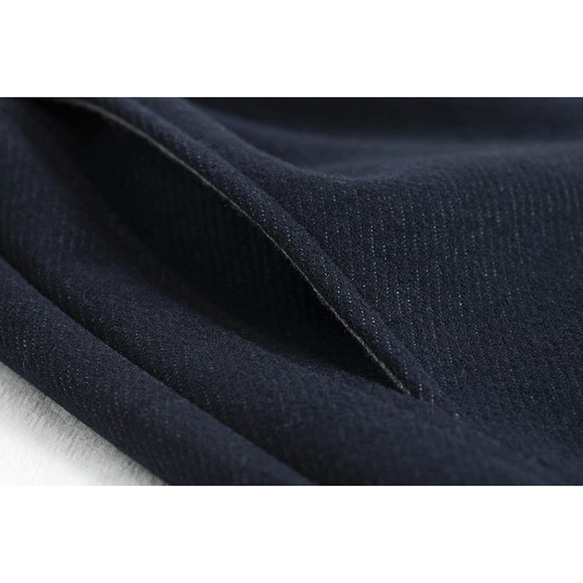 高密度のアセテートとウール混紡、ゆとりロングパンツ。ゴムウエストパンツ。2色L724 9枚目の画像