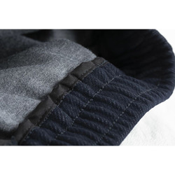 高密度のアセテートとウール混紡、ゆとりロングパンツ。ゴムウエストパンツ。2色L724 8枚目の画像