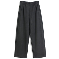 高密度のアセテートとウール混紡、ゆとりロングパンツ。ゴムウエストパンツ。2色L724 16枚目の画像