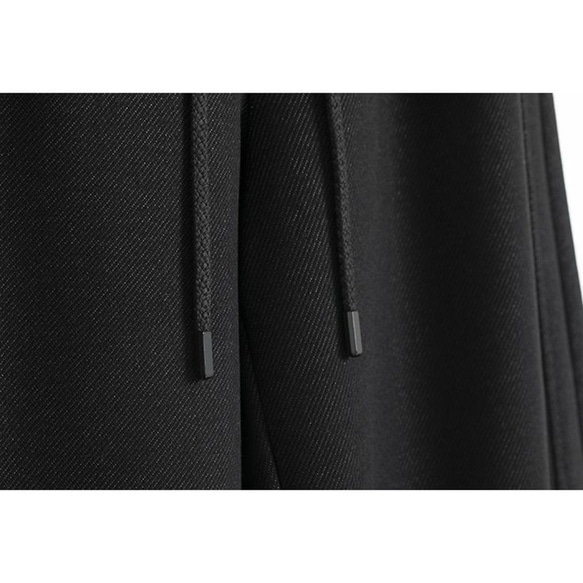 高密度のアセテートとウール混紡、ゆとりロングパンツ。ゴムウエストパンツ。2色L724 18枚目の画像