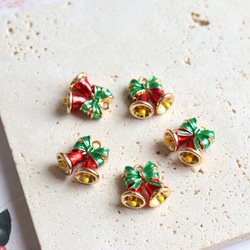 新作★立体　クリスマス　クリスマスベル　ベル　エポチャーム　ゴールド　 8枚目の画像
