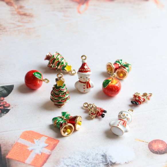 新作★立体　クリスマス　クリスマスベル　ベル　エポチャーム　ゴールド　 3枚目の画像