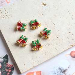 新作★立体　クリスマス　クリスマスベル　ベル　エポチャーム　ゴールド　 1枚目の画像