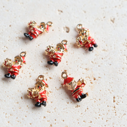 新作★立体　クリスマス　サンタさん　サンタクロース　エポチャーム　ゴールド　 9枚目の画像