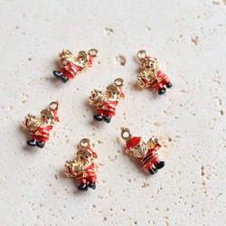新作★立体　クリスマス　サンタさん　サンタクロース　エポチャーム　ゴールド　 15枚目の画像