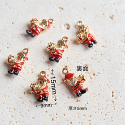 新作★立体　クリスマス　サンタさん　サンタクロース　エポチャーム　ゴールド　 2枚目の画像