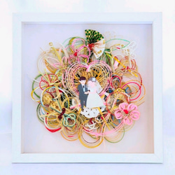 ご祝儀袋リメイク❀丸型❀ボックス入り 水引 結婚式 ご祝儀袋 ご祝儀袋