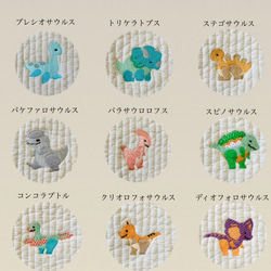 L Lサイズ　ハピリーダイナソー  選べる　両開き2wayマザーズバッグ　ヌビ　刺繍　恐竜　ボストンバッグ　オリジナル 10枚目の画像