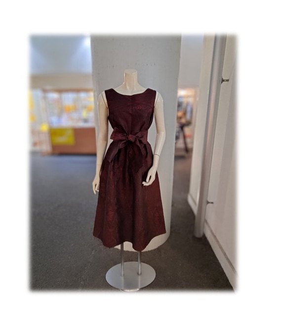 457 村山大島紬 Aラインワンピース ジャンパースカート 小さいサイズ