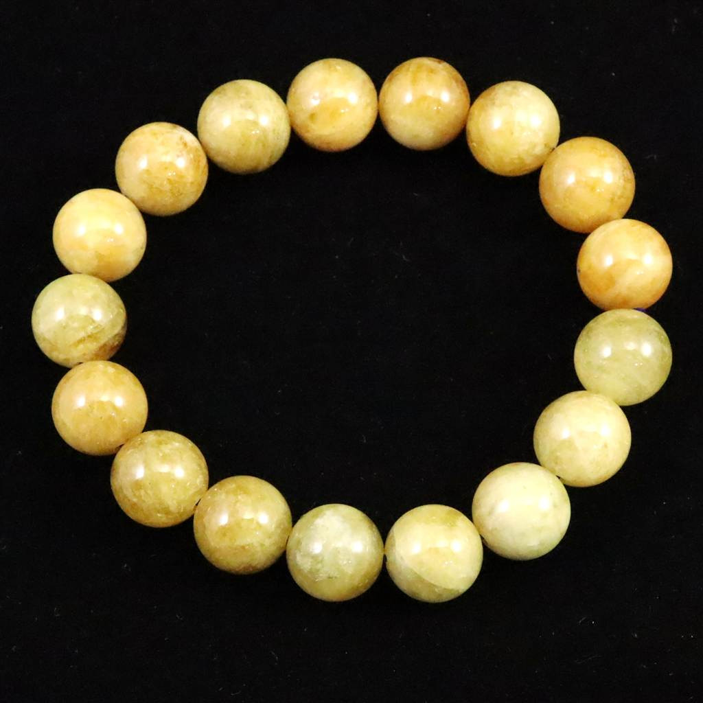 ヘリオドール イエローアクアマリン　12mmブレスレット 41.67g  #76690