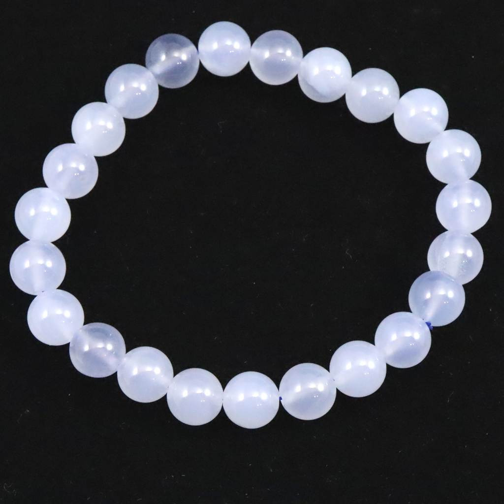 ブルーカルセドニー　8.5mmブレスレット 19.2g #96556