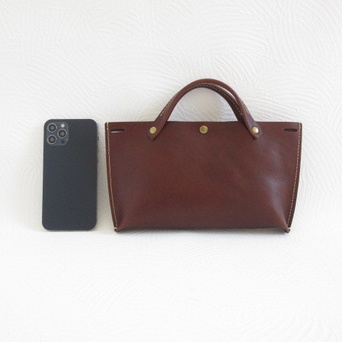 レクタングル♪《牛革》２wayサコッシュ・ブラウン・スムース・0113