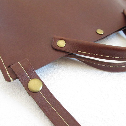 レクタングル♪《牛革》２wayサコッシュ・ブラウン・スムース・0113