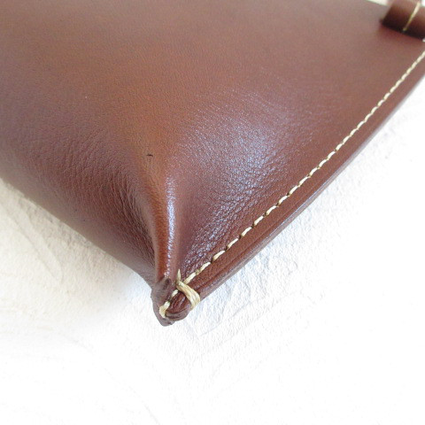 レクタングル♪《牛革》２wayサコッシュ・ブラウン・スムース・0113