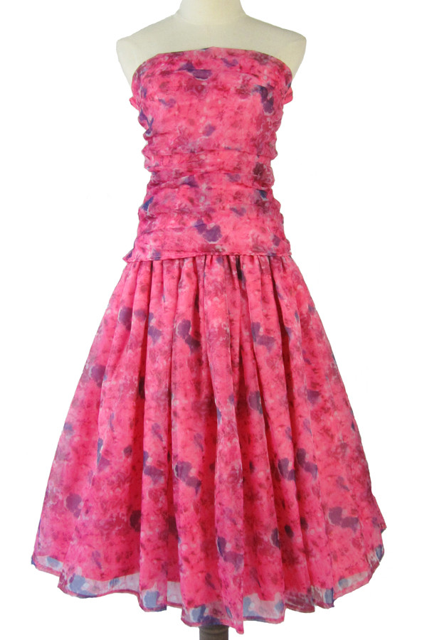 受注生産　オーダーメイド　パウスカート　チューブトップ　プリントオーガンジー nws00033