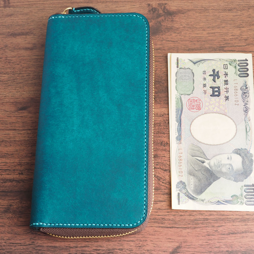 総手縫い│イタリアンレザーマルゴー│ラウンドファスナーの長財布