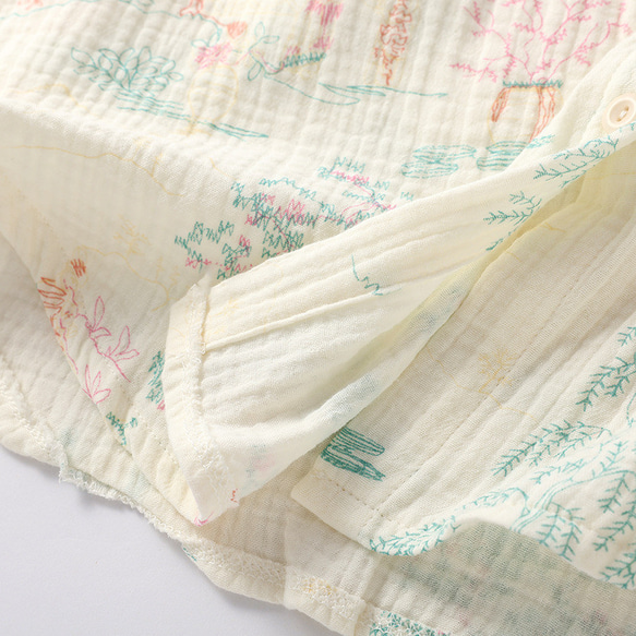 パジャマ 長袖レディース上下セット春秋冬ダブルガーゼ 寝巻き 8枚目の画像