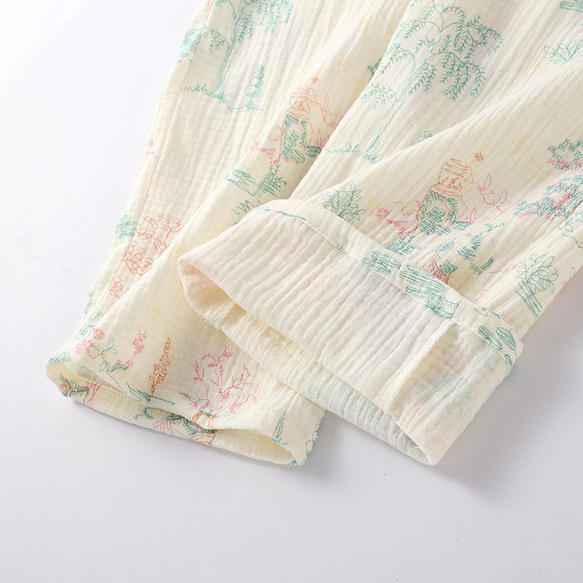 パジャマ 長袖レディース上下セット春秋冬ダブルガーゼ 寝巻き 11枚目の画像