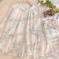 パジャマ 長袖レディース上下セット春秋冬ダブルガーゼ 寝巻き 13枚目の画像