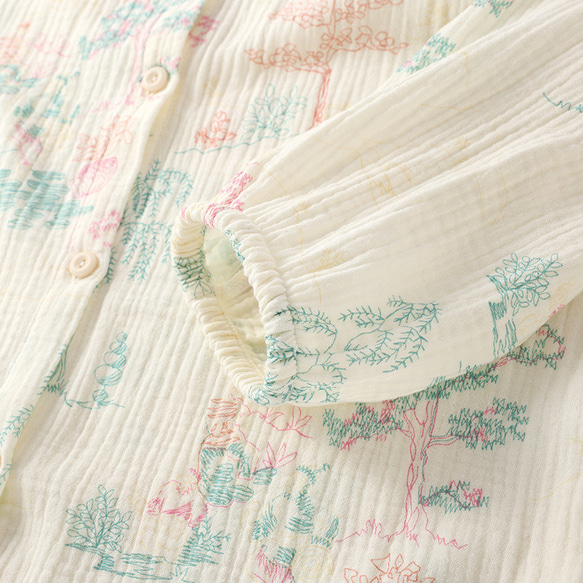 パジャマ 長袖レディース上下セット春秋冬ダブルガーゼ 寝巻き 10枚目の画像