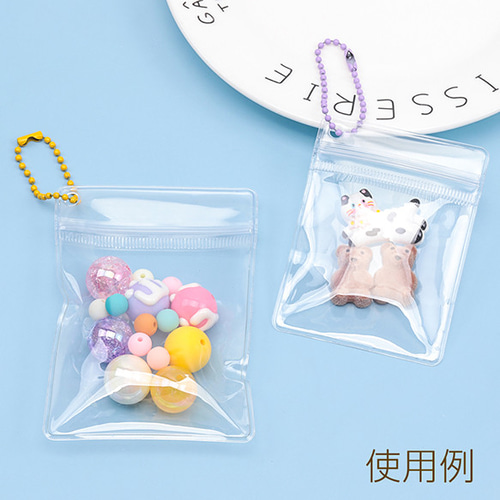 Q1216 30個 チャック付きOPP 穴あき ジッパー付き クリア ビニール袋