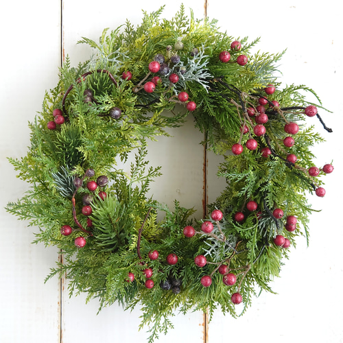 ✽送料無料✽北欧ナチュラルの大人クリスマスリース｜フォレスト