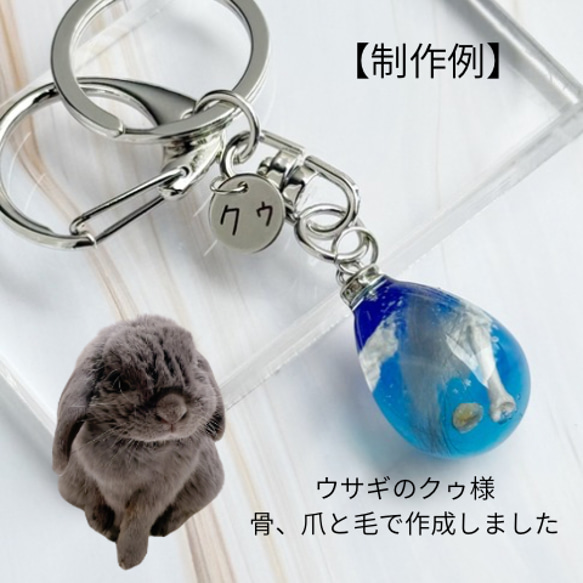 【選べるデザイン】うちの子の毛で作る 世界に一つのアクセサリー　ネックレス　キーホルダー　バッグチャーム 6枚目の画像