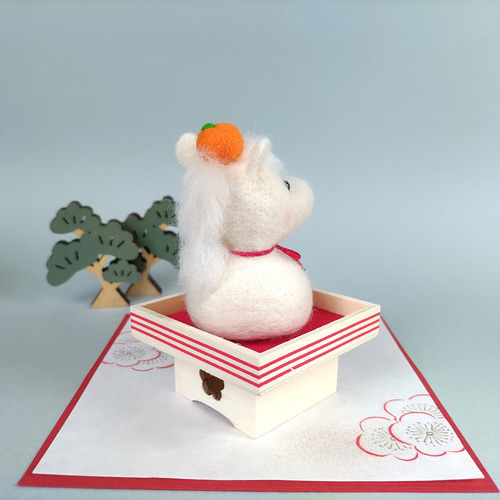 受注制作】2026(午年) 鏡餅な午さんのお正月飾り☆羊毛フェルト 羊毛