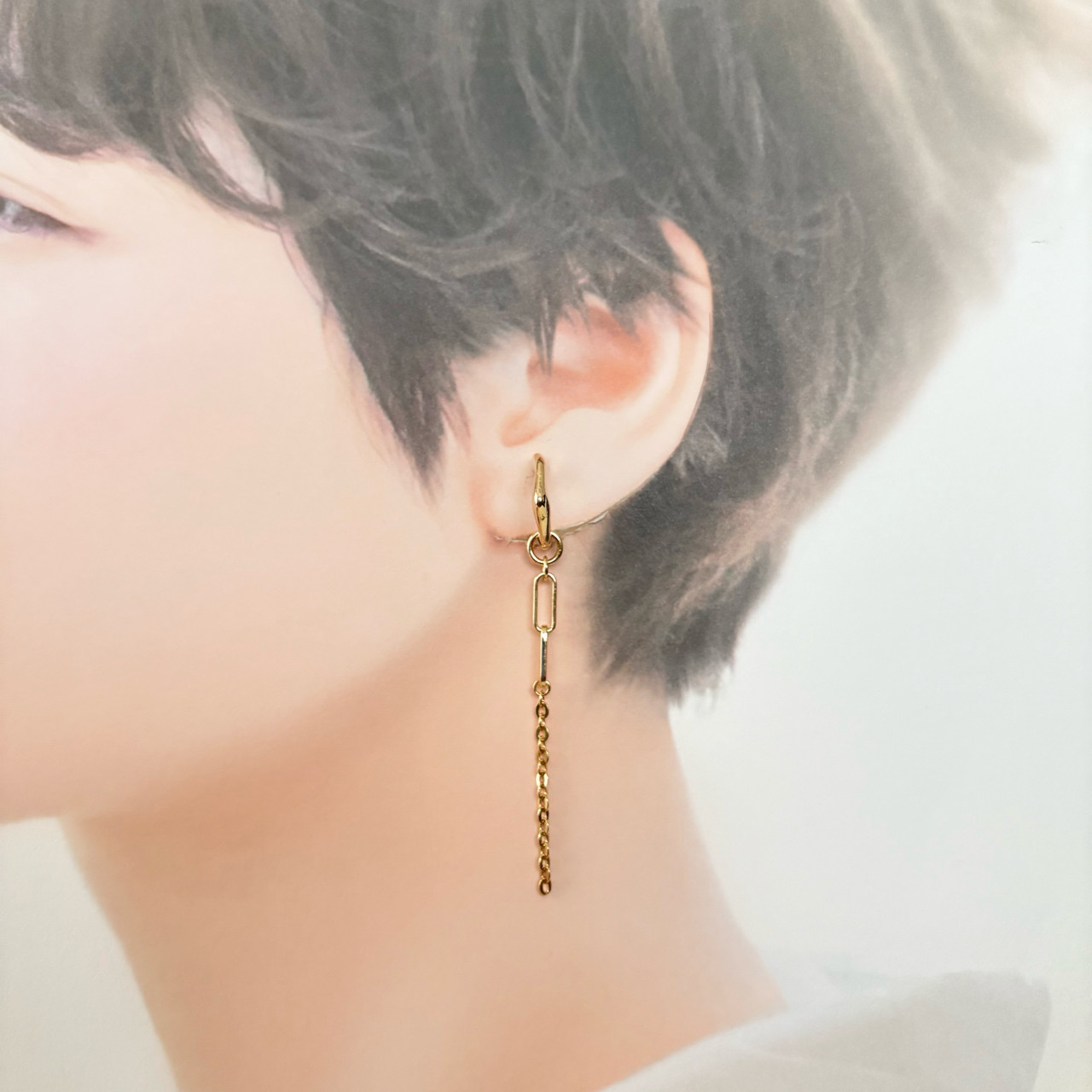 毎日付け替えて楽しめる 淡水パールとゴールドカラーチャーム７点セット➕フープイヤリング