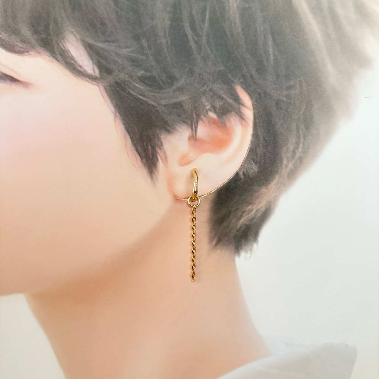 毎日付け替えて楽しめる 淡水パールとゴールドカラーチャーム７点セット➕フープイヤリング