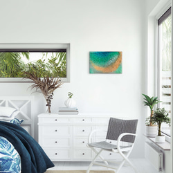 アートパネル  なも無い島　ムーンビーチエメラルドの海　波紋の穏やかな海　タイプE 8枚目の画像