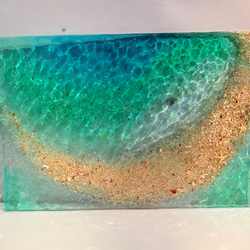 アートパネル  なも無い島　ムーンビーチエメラルドの海　波紋の穏やかな海　タイプE 11枚目の画像