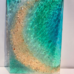 アートパネル  なも無い島　ムーンビーチエメラルドの海　波紋の穏やかな海　タイプE 17枚目の画像