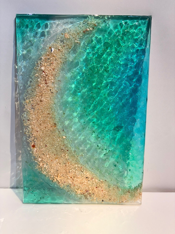 アートパネル  なも無い島　ムーンビーチエメラルドの海　波紋の穏やかな海　タイプE 17枚目の画像