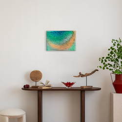 アートパネル  なも無い島　ムーンビーチエメラルドの海　波紋の穏やかな海　タイプE 6枚目の画像