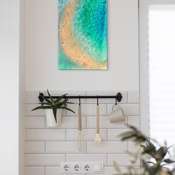 アートパネル  なも無い島　ムーンビーチエメラルドの海　波紋の穏やかな海　タイプE 4枚目の画像