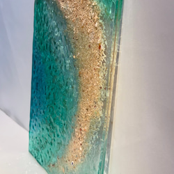 アートパネル  なも無い島　ムーンビーチエメラルドの海　波紋の穏やかな海　タイプE 14枚目の画像