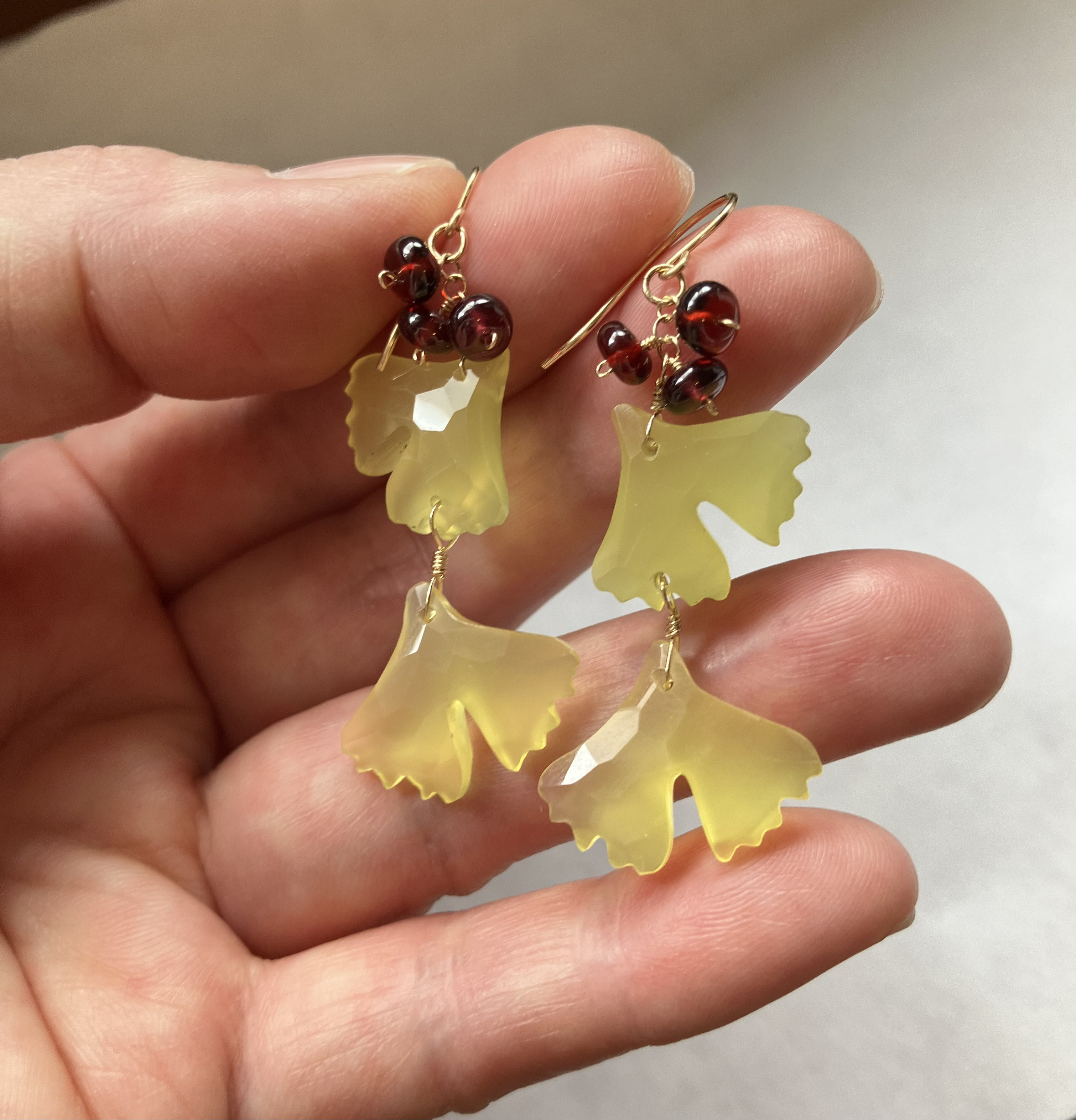 14kgf  紅葉の秋　銀杏のピアスorイヤリング